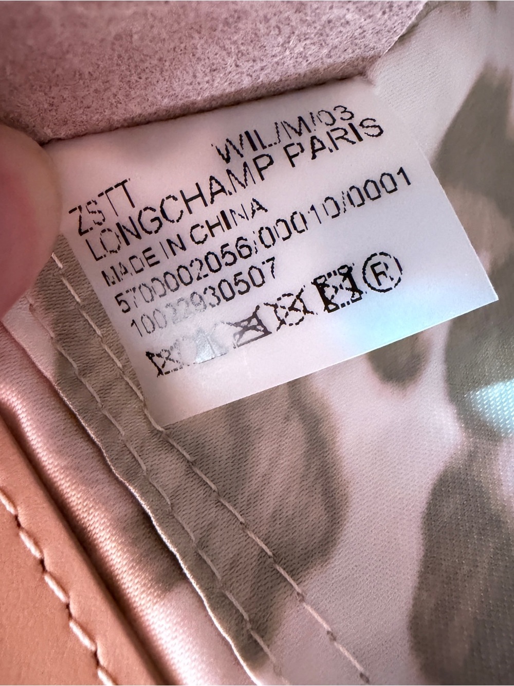 Longchamp Amazone Small Leather Crossbody Bag - Powder Pink - Picture 15 of 15